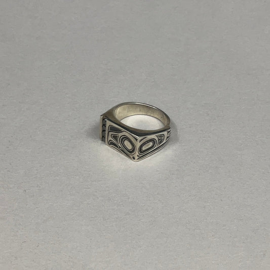(F) Ring - Asoyuf; Silver, Black Diamond, Eagle, Various Sz
