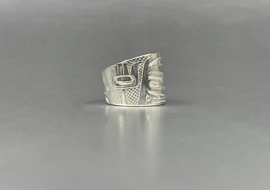 (F) Ring - Asoyuf; Silver, Human, Diamond