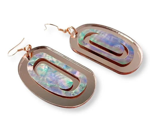 ER - Copper Canoe Woman; Abalone Ovoid, Various Colors