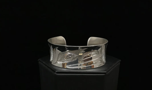 Bracelet- N. Galanin, Silver, Various Designs, 1", Concave