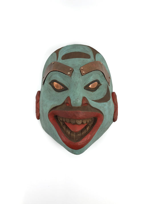 Mask-Walker;  Traditional Tlingit Style w Copper Inlays, SM