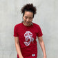 T-shirt - Cotton & Polyester, Shark, Cherry Red