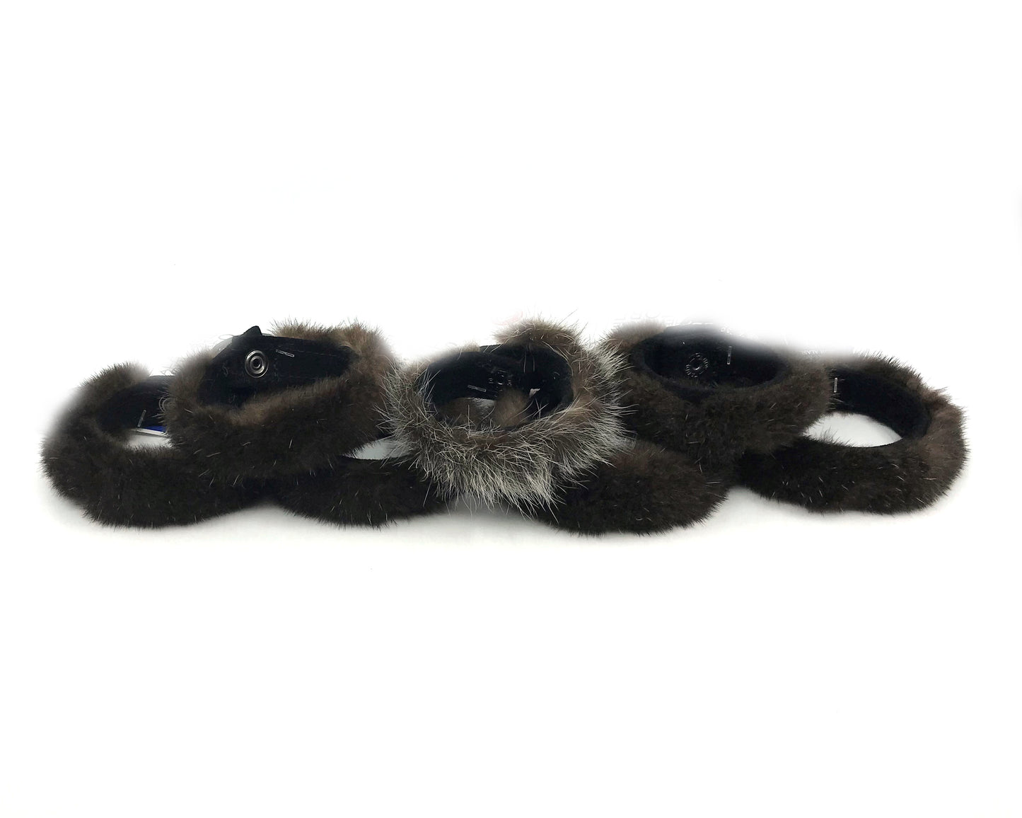 Bracelet- Gho; Sea Otter Fur & Leather w/Snap
