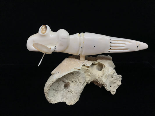 Ivory- Walrus Shaman, Fossilized, Baleen, Bone