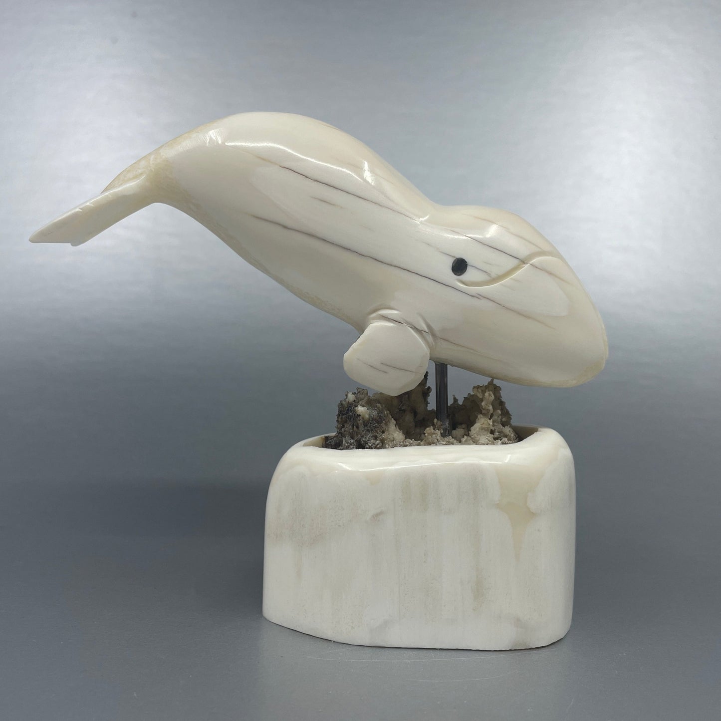 Ivory - Pungowiyi; Whale on base