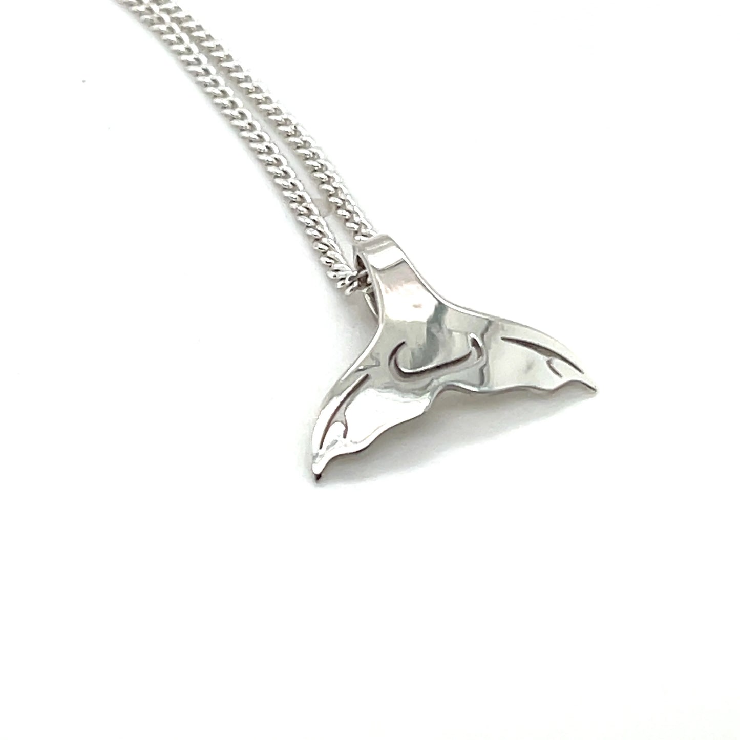 Pendant - Pauls; Silver, Whale Tail, Mini