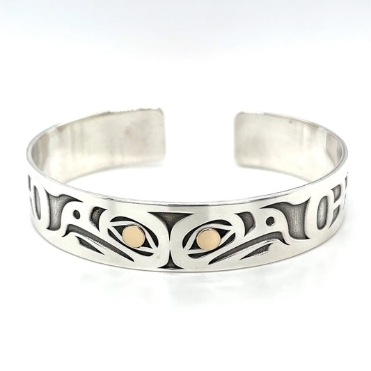 Bracelet - Pauls; Silver, Gold, Split Eagle, 1/2"