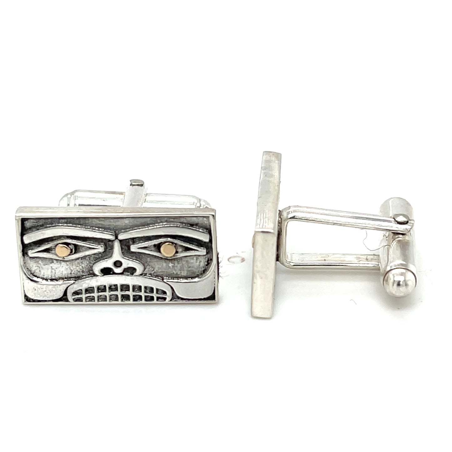 Cufflinks - Pauls; Silver, Gold, Chilkat