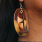 Copper Canoe Woman Earrings Large Ovoid Trigon