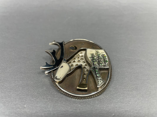 Dawn Wallace Caribou Dual Pin Pendant