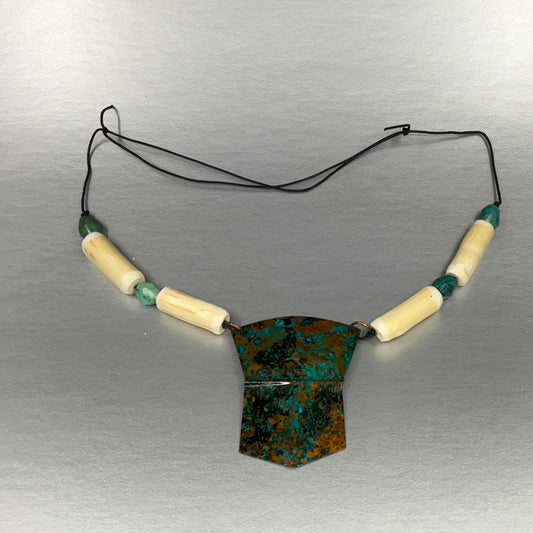 Pendant - Dodson: Tinaa, Copper, Trade Beads