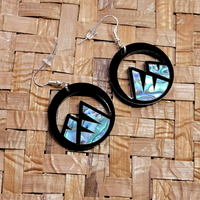 Copper Canoe Woman Earrings Abalone Mountains