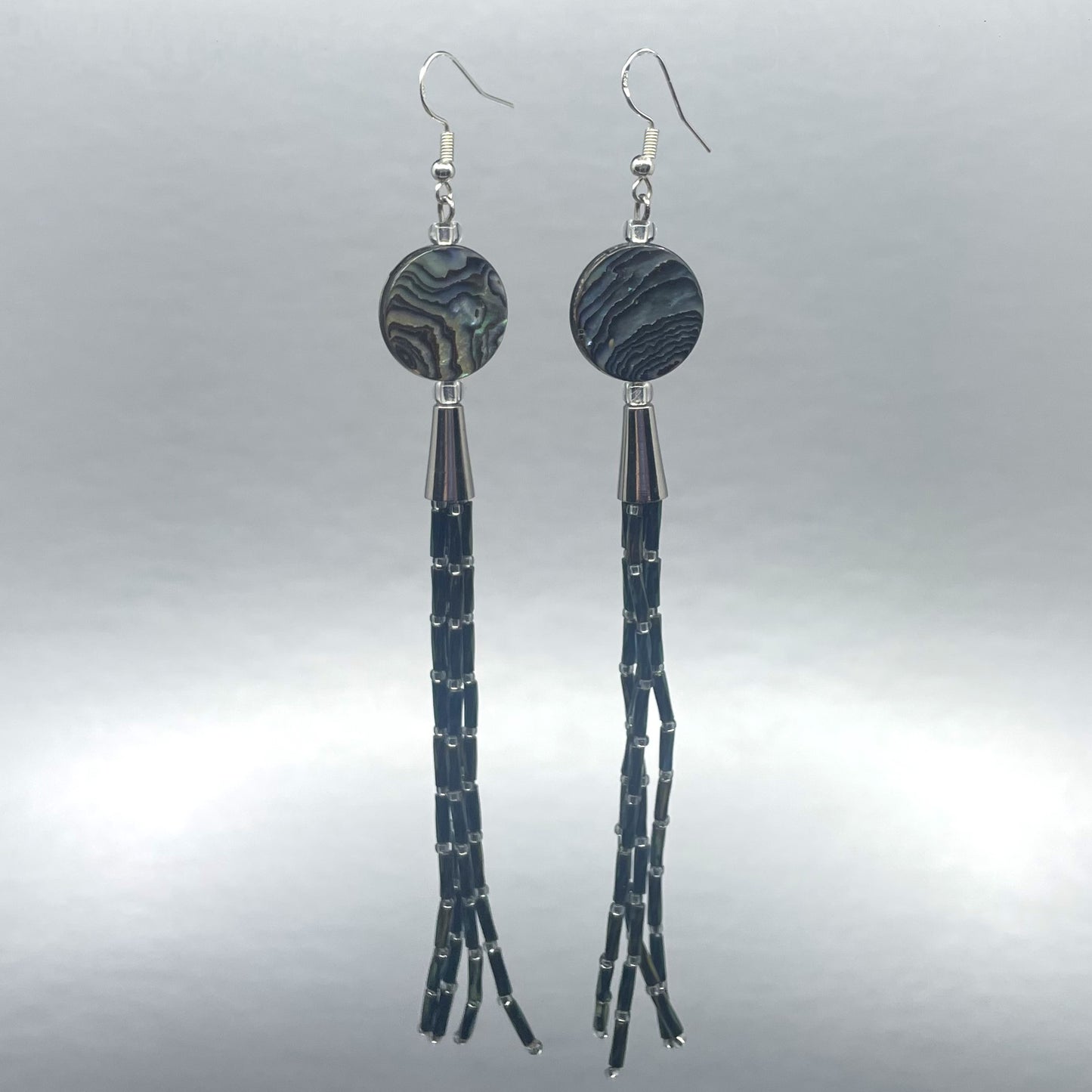 ER - Hoover Girls; Beaded Tassel, Abalone