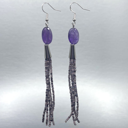 ER - Hoover Girls; Beaded Tassel, Amethyst