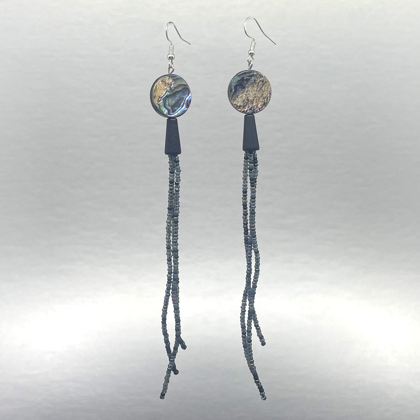 ER - Hoover Girls; Beaded Tassel, Abalone