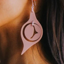 Copper Canoe Woman Earrings Octopus Eye