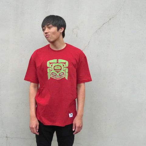 T-Shirt - C. Worl, Frog Tee, Antique Cherry Red