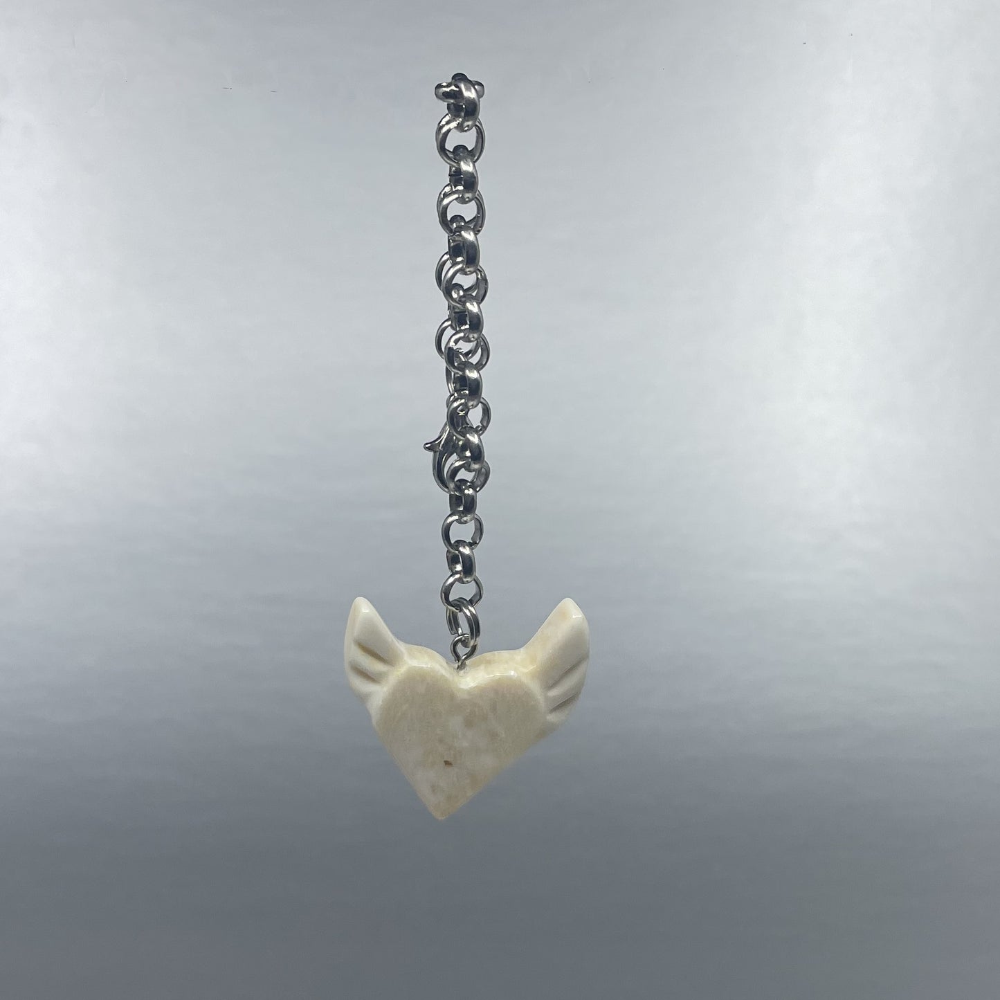 Ivory - Unknown; Heart with Wings, Keychain