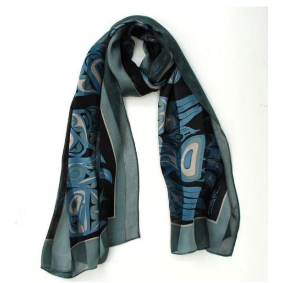 Raven Silk Satin Scarf