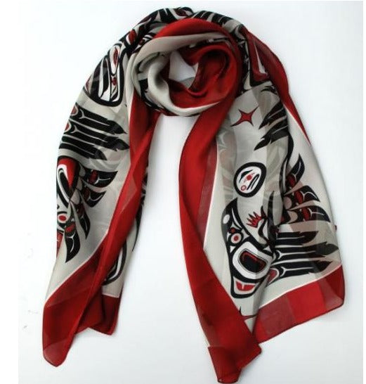 Raven Silk Satin Scarf