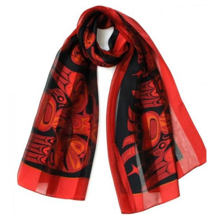 Raven Silk Satin Scarf