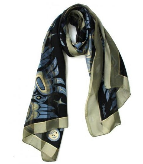 Raven Silk Satin Scarf