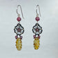 Pook Mini Beaded Flower with Dagger Drop Earrings