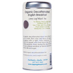 Tea - Sipping Streams, Organic Decaf English Breakfast, 3 oz Tin