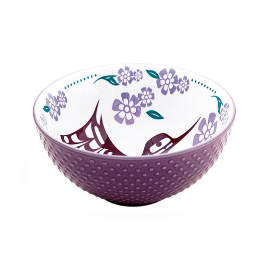 Art Bowl - Md, Hummingbird (Purple)