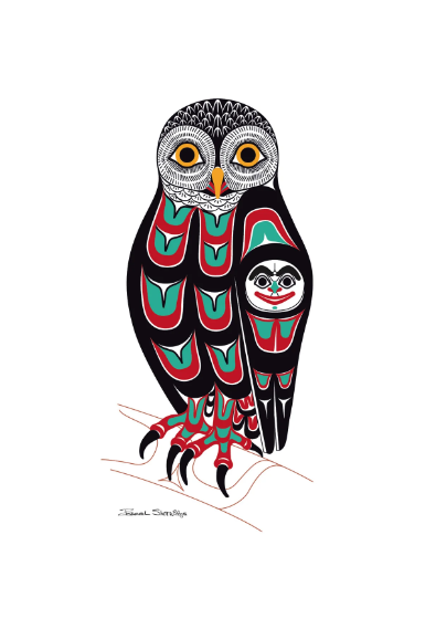 Art Print - Shotridge; "Owl", 12"x15", Unframed, Packaged