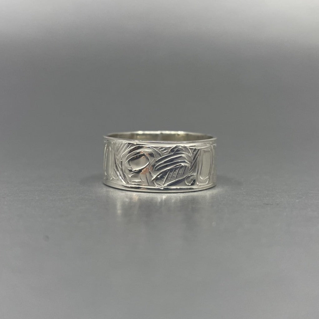 Ring - G. Chilton; Spread Wing Eagle, Silver, size 11