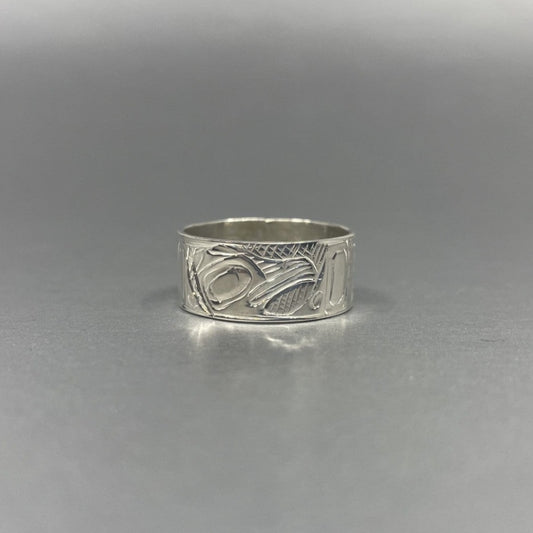 Ring - G. Chilton; Silver, Raven, size 10.5