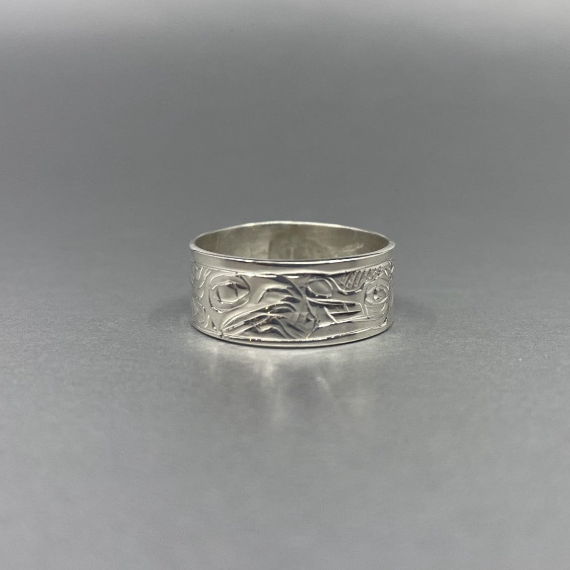 Ring - G. Chilton; Silver, Eagle Wolf, size 13