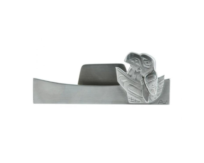 Business Card Holder - Pewter, Raven Travelling