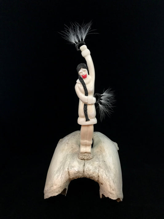 Ivory Sculpture- R. McCoy-Apangalook; Dancing MMIWG2S