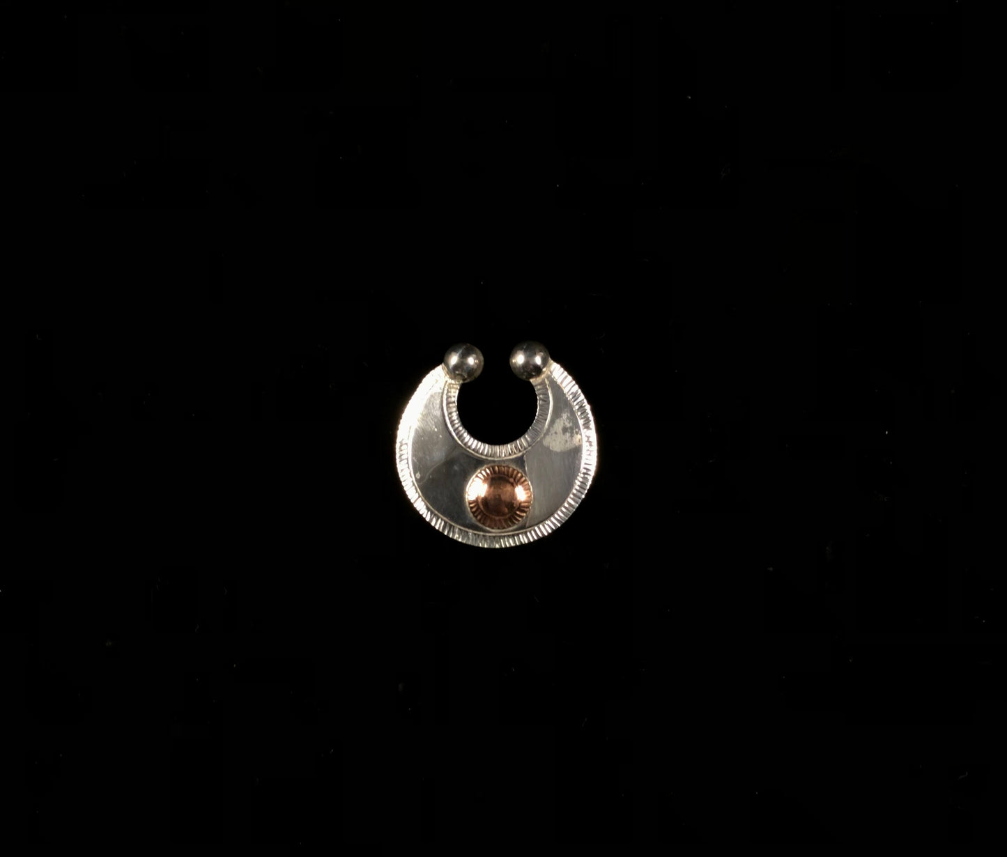 Nose Ring / Pendant- R. Isturis, Silver, Abalone or Copper, Small