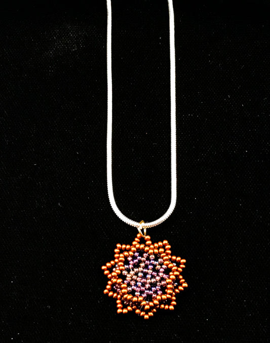 Necklace- J. Keown: Flower, Beaded, Silver, Various Colors