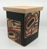 Bentwood Box- D. A. Boxley, Cedar, Carved/Painted, Various Designs, 8"