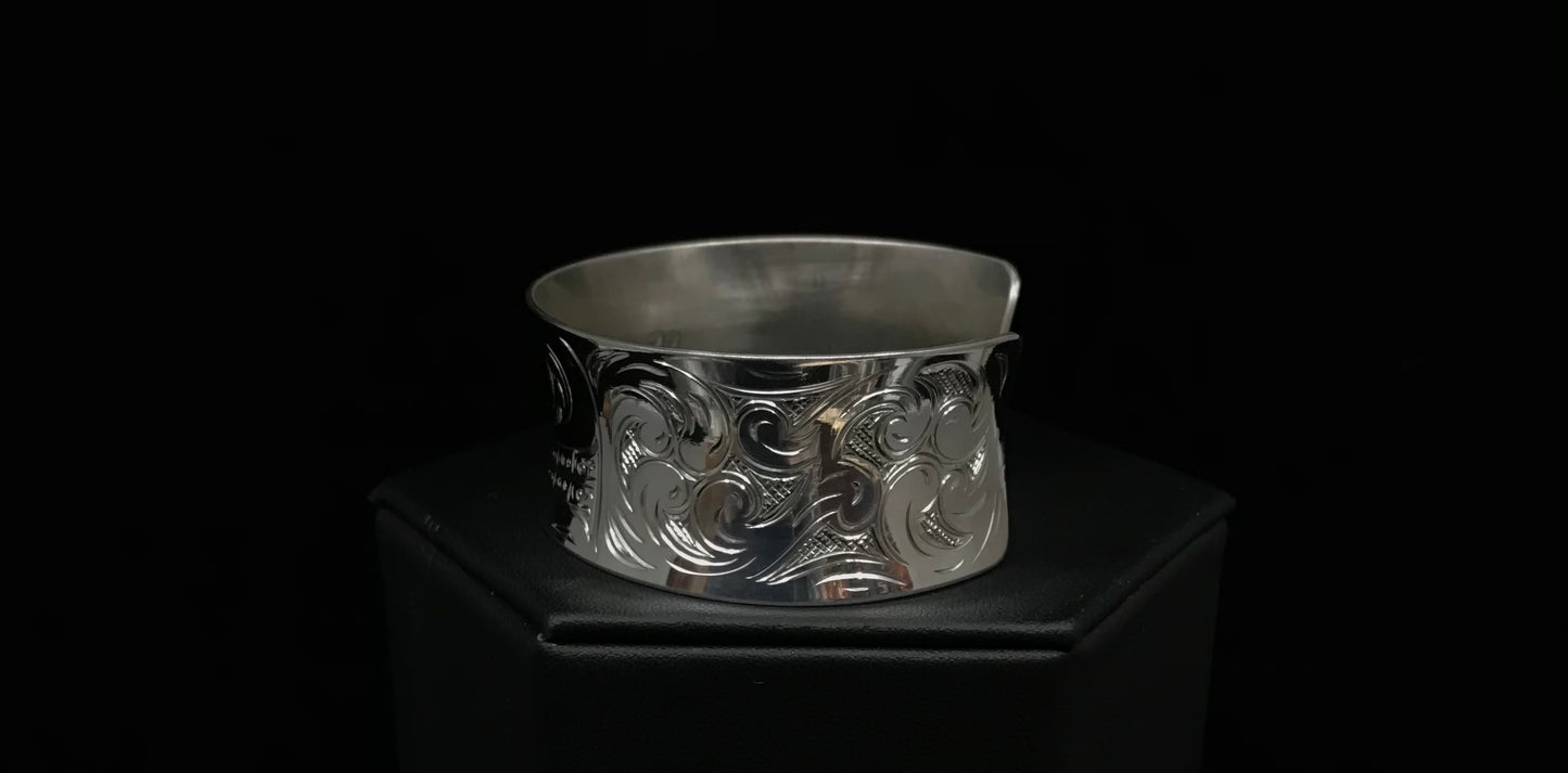 Bracelet- N. Galanin, Silver, Various Designs, 1", Concave