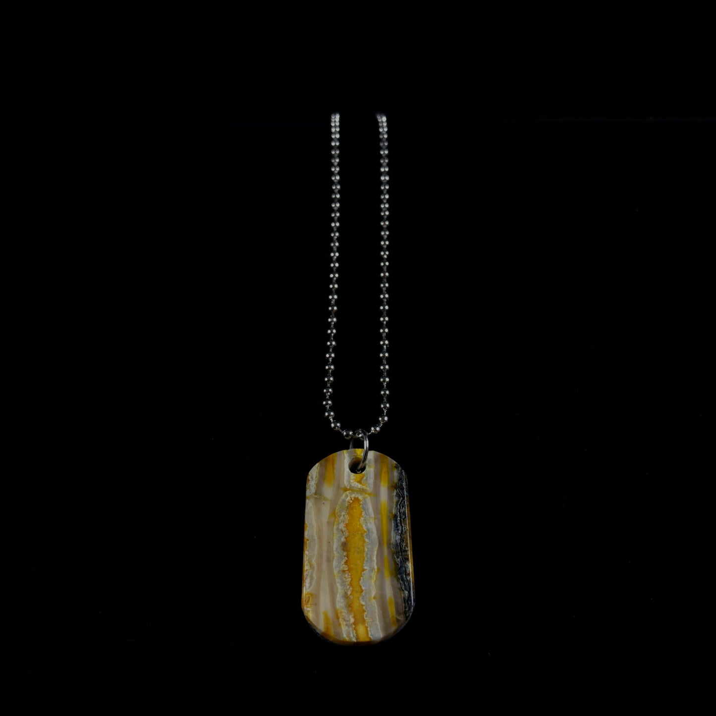 Necklace- Ivory, Dog Tags, Sm. Various Colors