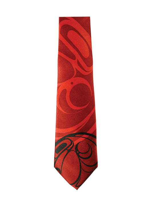 Tie - Silk, Raven (Red)