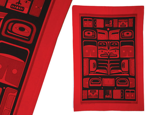 Tea Towel - Chilkat, Red & Black