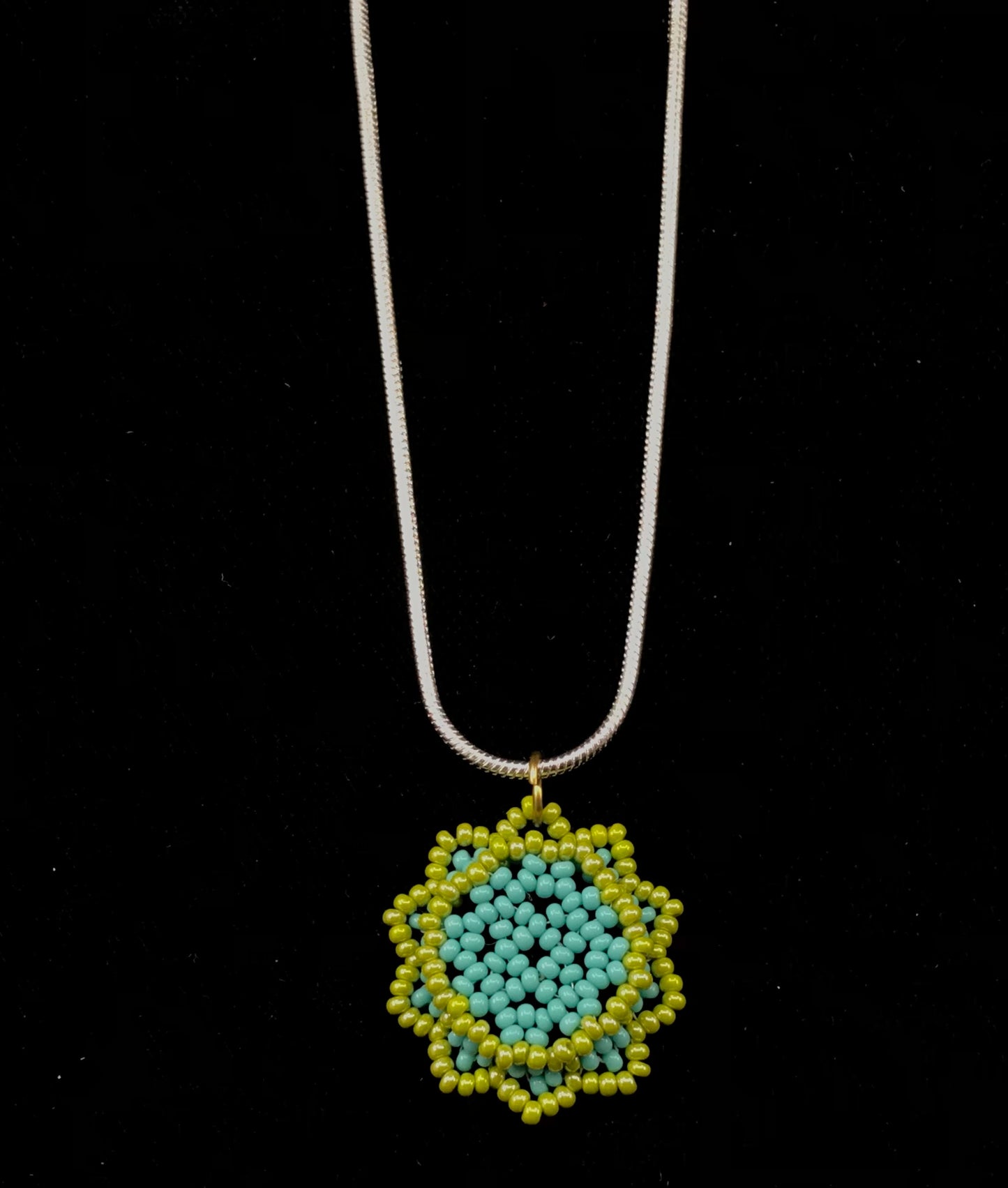 Necklace- J. Keown: Flower, Beaded, Silver, Various Colors