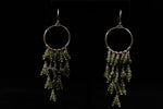 Earring- Jade Beads, Silver, Cir. Hooks