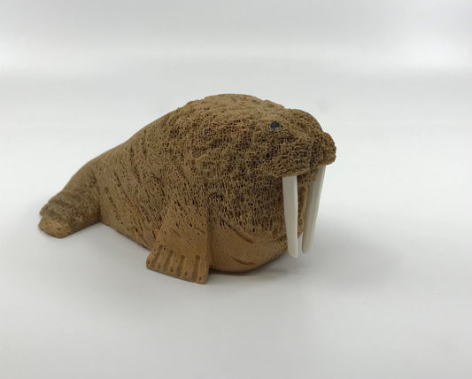 Whalebone- Utuqsiq: Walrus w Ivory Tusks, SM