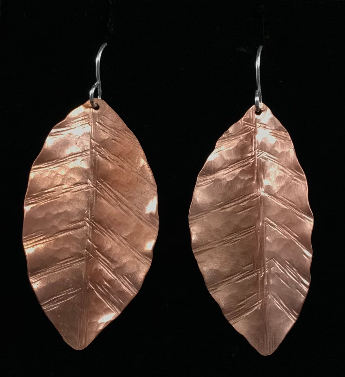 Earring- E. Rosetta; Leaf Dangles, Various Material