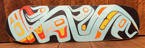 (C) Skateboard- Bremner;  Acrylic Paint, "Splat"