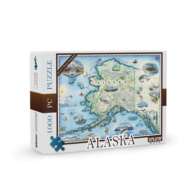 Puzzle- Xplorer, Alaska Map, Jigsaw
