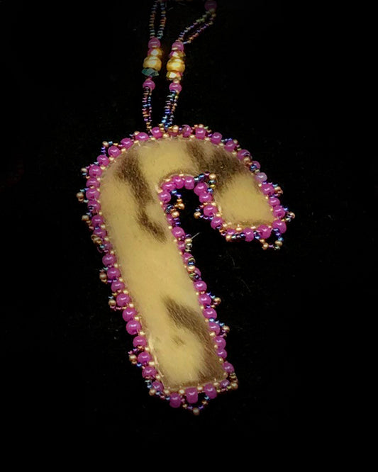 Ornament- Apangalook; Seal Skin, Various Beads