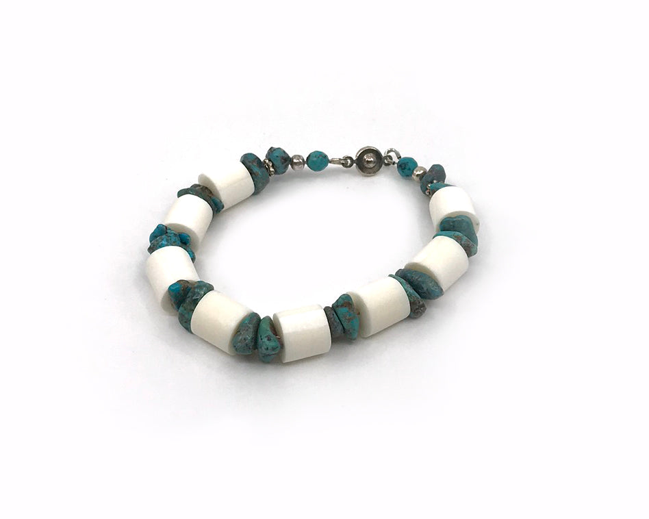 Bracelet- Batt; Ivory & Beads, Various Colors